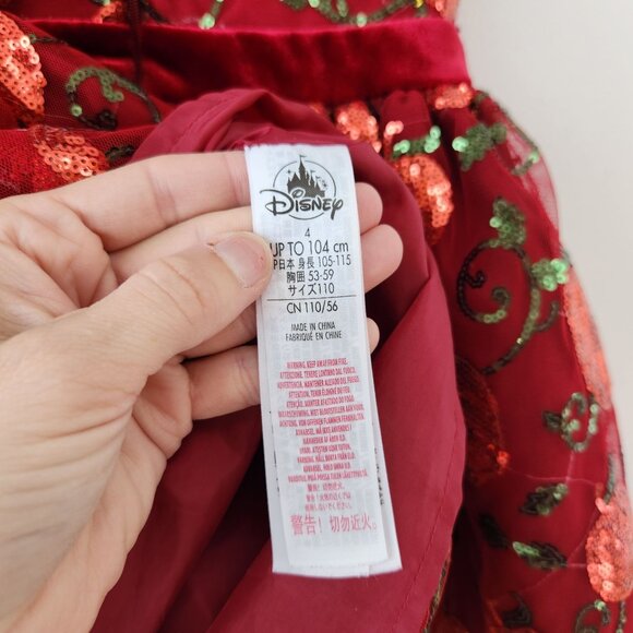 Disney Princess Snow White Dress Red Apples Special Occasion Formal Girls 4 - Picture 6 of 8